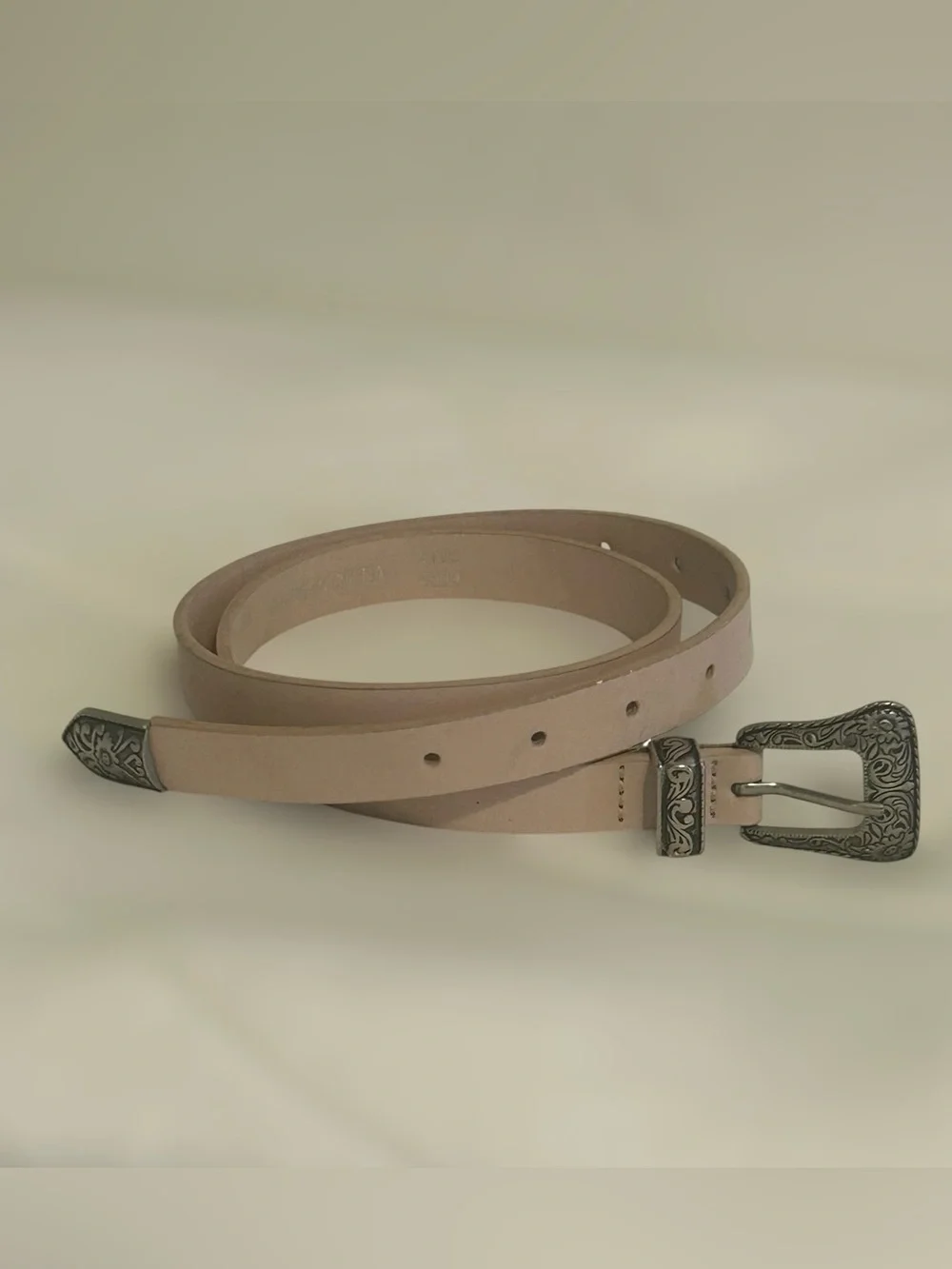 topshop western style pale pink belt